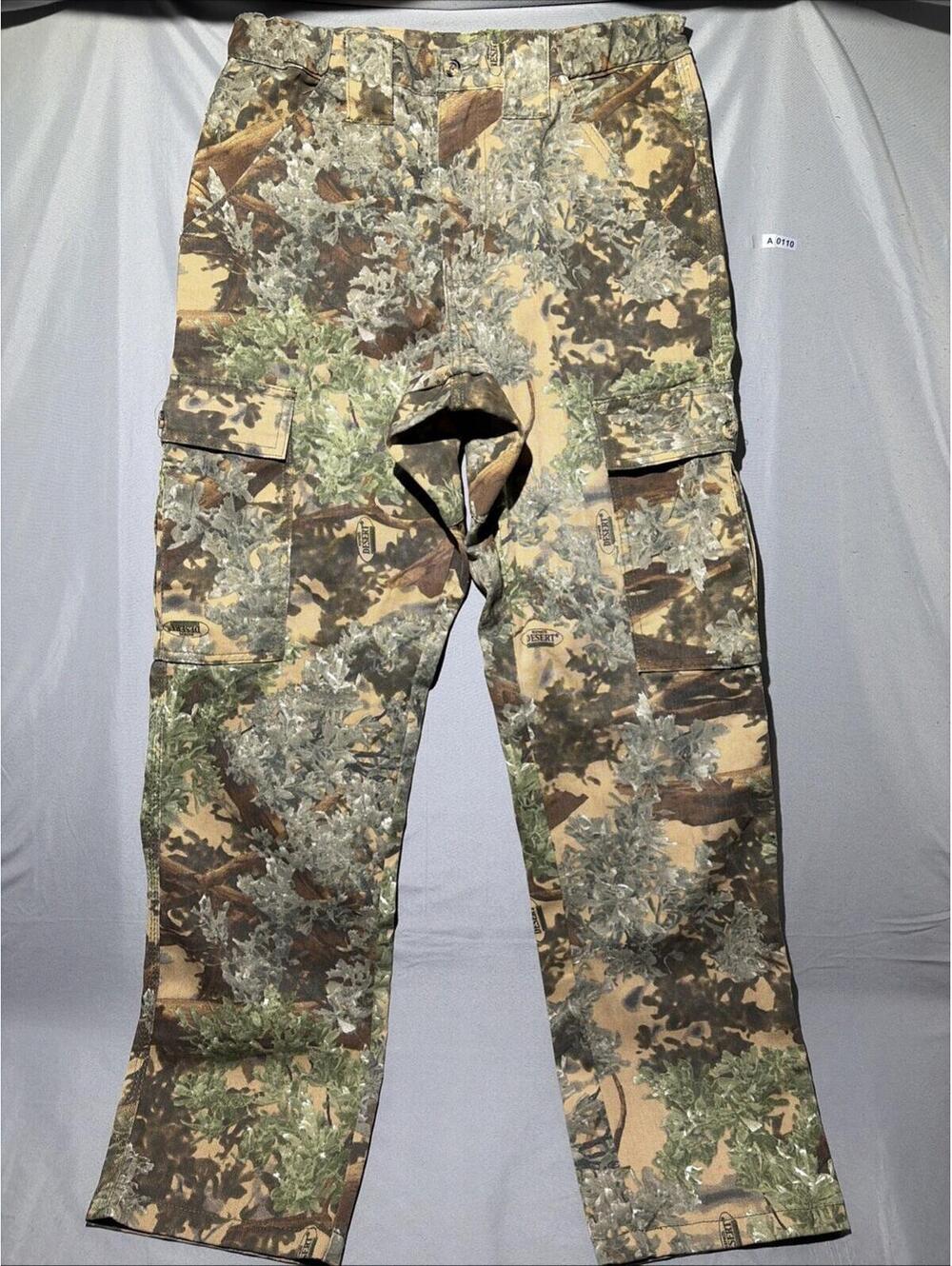 👑 KING'S Camo Desert Men's Small Cargo Pants 6 Pockets